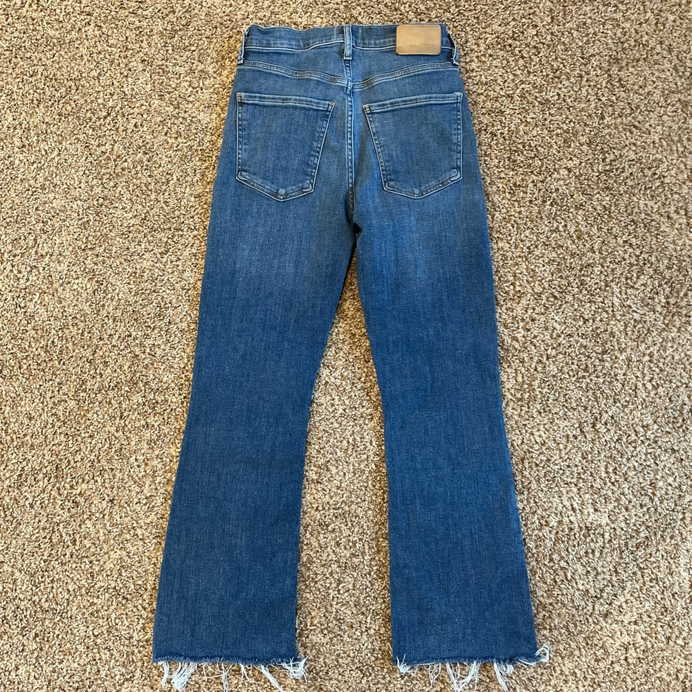 Citizens of Humanity Jeans Isola Cropped Boot Button Fly Raw Hem Size 25 - Picture 11 of 12
